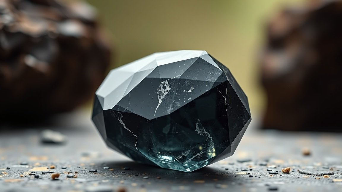 Fekete ónix kő a háttérben, kékes zöld árnyalatokkal.