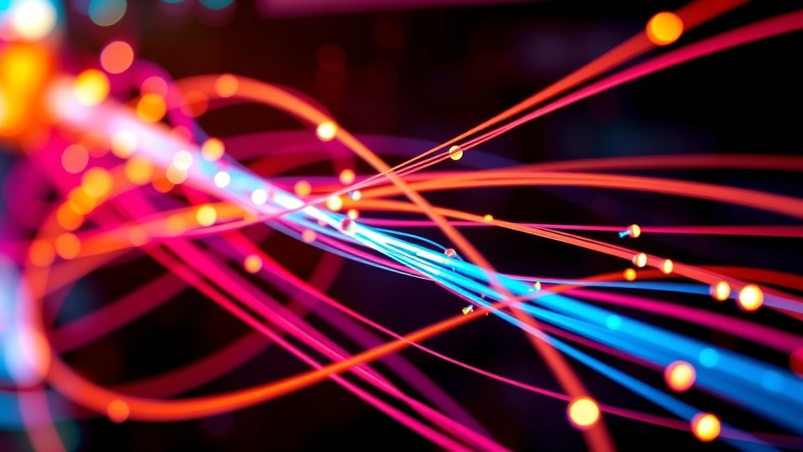 Színes optikai kábelek és fényhullámok, a jövő hálózati megoldása.
