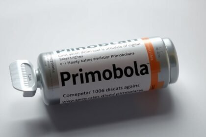 Primobolan injekciós anabolikus szteroid tartálya.