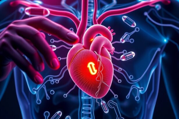 Kéz a szív felett, gyógyszerek és érrendszer ábrázolása