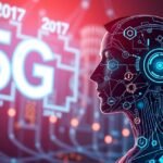 5G technológia és cibernetikus intelligencia ábrázolása