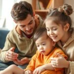 Gyermekek szüleikkel, akik segítik fejlődésüket és kibontakozásukat.