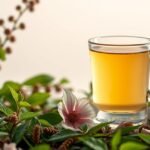 Fábia mályva tea és virágok, egészségügyi előnyökkel.