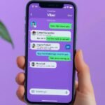 Viber alkalmazás üzenetkezelés képernyője mobiltelefonon