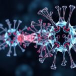 Molekuláris struktúra, amely a Metaxon-10 hatásmechanizmusát szimbolizálja.