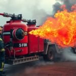 Tűzoltó berendezés halonnal és lánggal