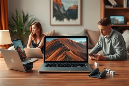 Két laptop egy faasztalon, munka és tanulás közben. Hordozható technológia.