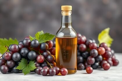 Szőlőmagolaj és szőlőfürtök egészséges táplálkozáshoz