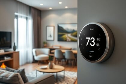 Modern vezeték nélküli okos termosztát otthoni fűtéshez