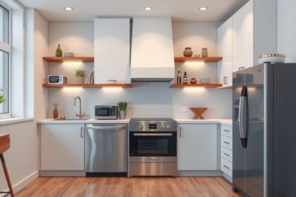 Modern konyha vízlágyító berendezéssel