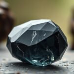 Fekete ónix kő a háttérben, kékes zöld árnyalatokkal.