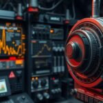 Szeizmográf részletei egy földmozgások rögzítésére szolgáló berendezésben