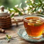 Hársfa tea citromszeletekkel, természetes frissesség az egészségért.