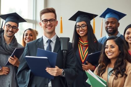 Diplomás hallgatók közösen a mesterképzés tizettében.