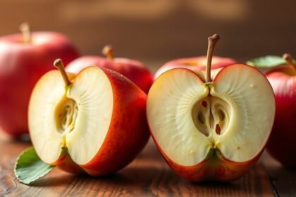 Friss alma, amely gazdag vitaminokban és antioxidánsokban