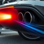 Kipufogó rendszer és rezonátorcső működés közben autóban