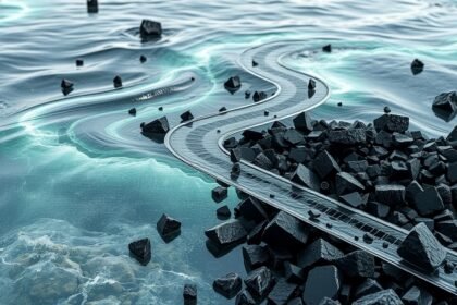 Magnetit kövek és vízfelszín, környezeti hatásokkal