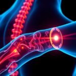 Lágylézer terápia ábrázolva a fájdalomcsillapítás érdekében