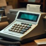 Telefax készülék papíralapú dokumentumok küldésére