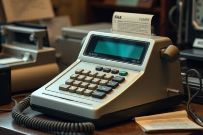 Telefax készülék papíralapú dokumentumok küldésére