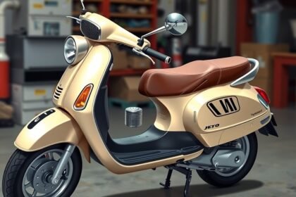 Egy robogó a műhelyben, gyújtásrendszer hibakereséshez