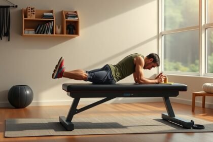 Denevőpad használata otthoni edzés során a gerinc egészségéért.