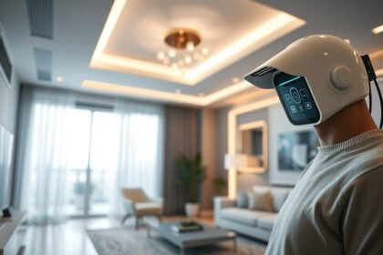 Okos eszköz használata egy modern intelligens otthonban