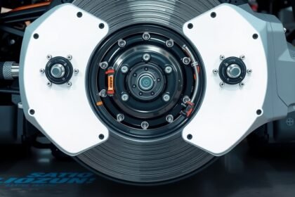 Közelkép egy autó fékrendszeréről, amely bemutatja a fékszervót