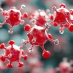 Vörös aminosav molekulák, az arginin hatását szemléltetve.