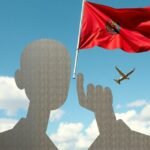 Kettős állampolgárságról szóló illusztráció egy repülőgéppel és zászlóval