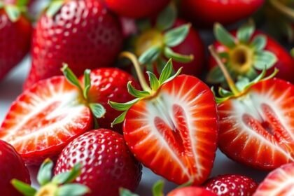 Friss eprek, díszített szeletek szív alakú belsővel.