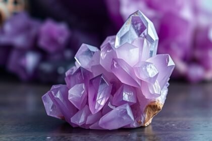 Ametiszt kristály, amely a lelki harmónia szimbóluma.