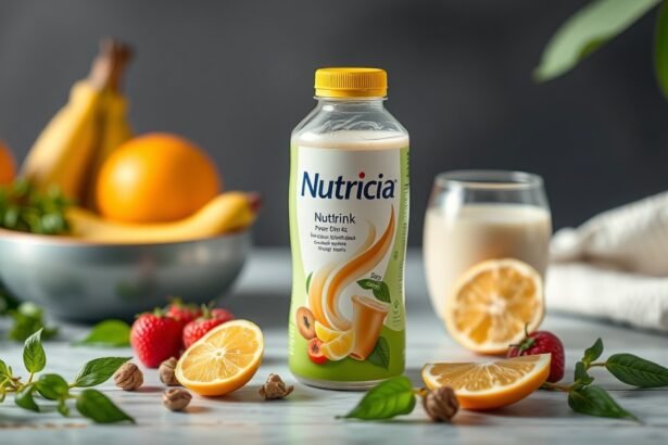 Nutricia Nutridrink gyümölcslé, friss gyümölcsökkel, tápláló ital.