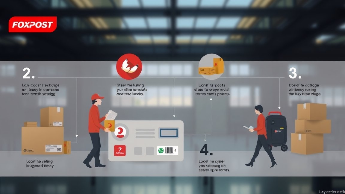 Foxpost csomagküldés folyamatábrája, tippekkel és útmutatással.