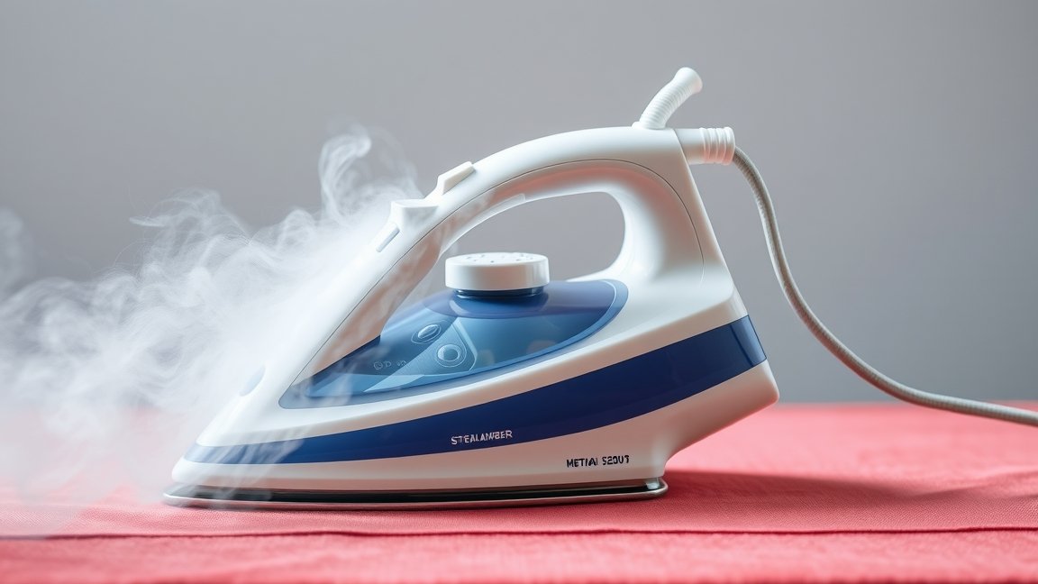 Gőzállomásos vasaló gőzzel ruhák simítására