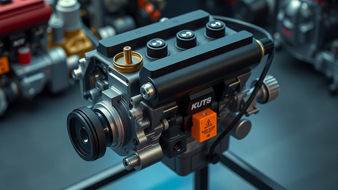 K-Jetronic mechanikus befecskendező motor részletes nézete