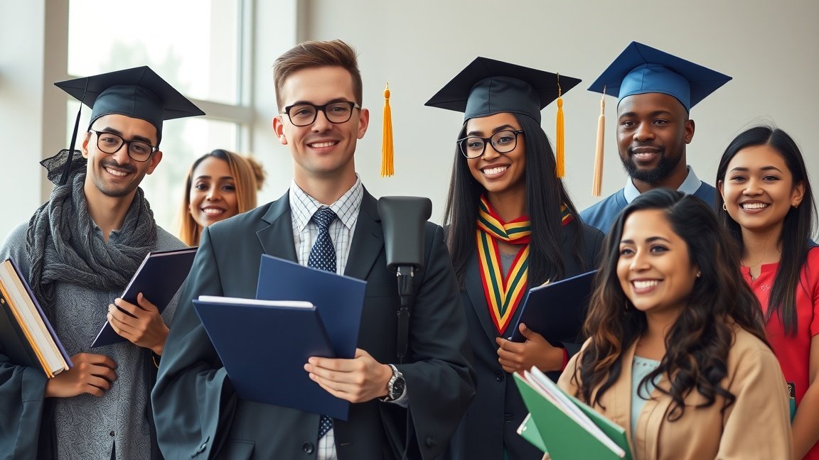 Diplomás hallgatók közösen a mesterképzés tizettében.