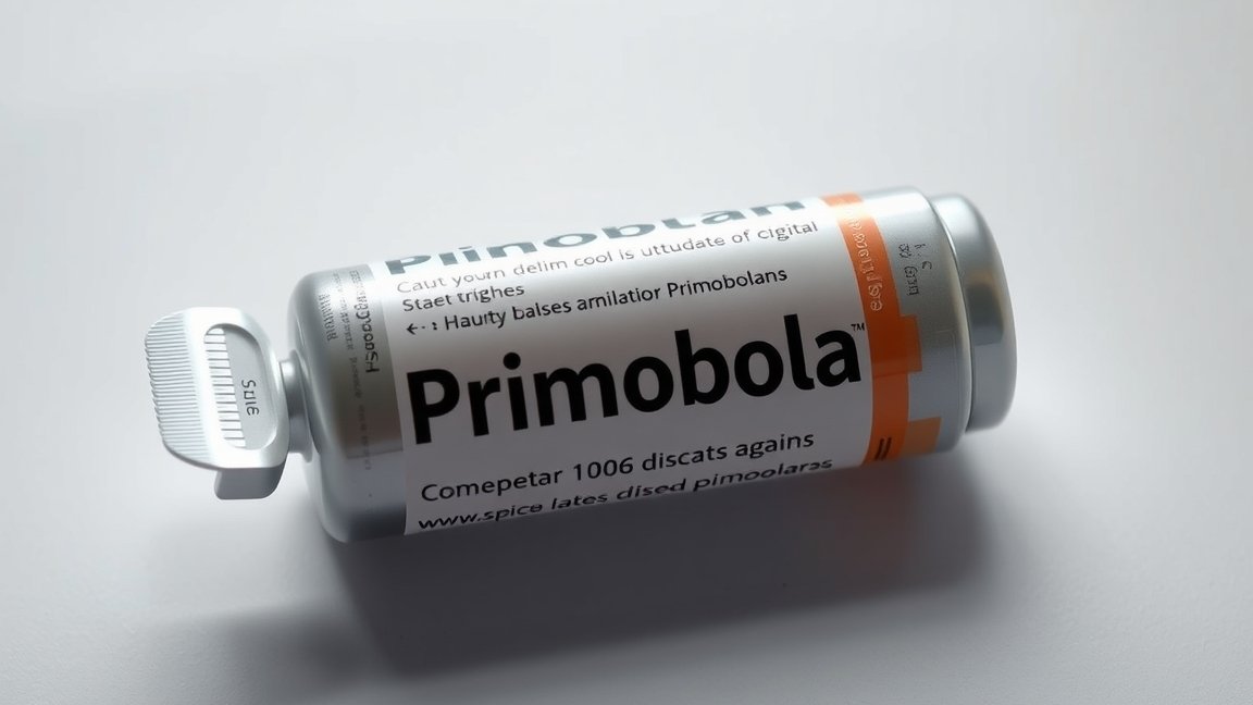 Primobolan injekciós anabolikus szteroid tartálya.