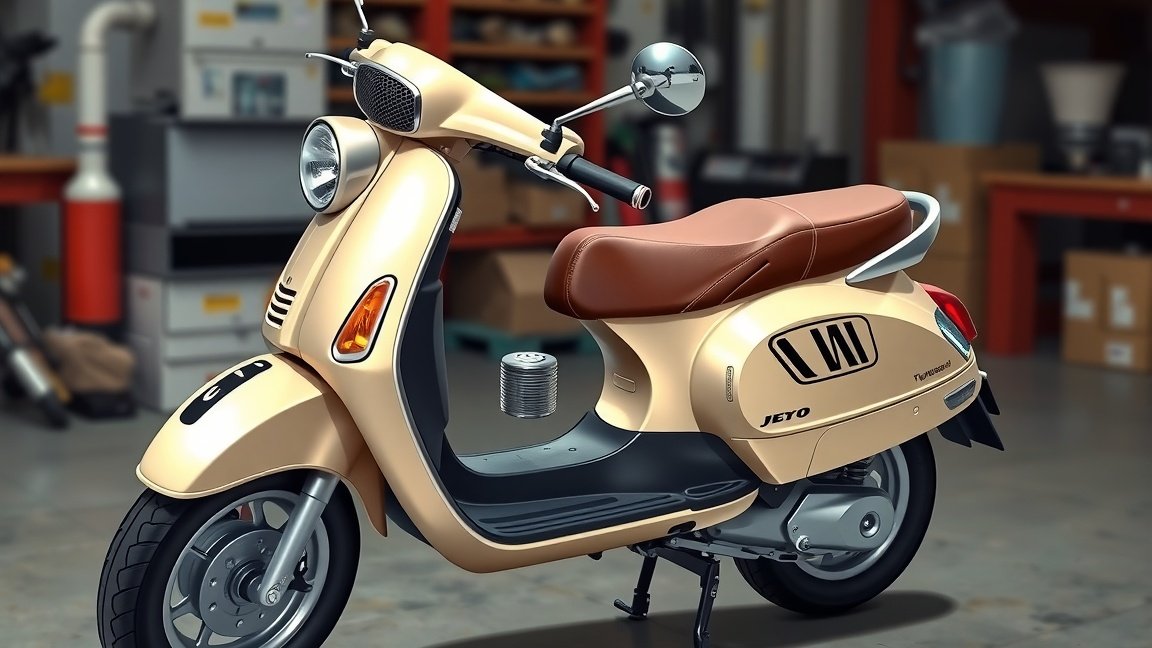 Egy robogó a műhelyben, gyújtásrendszer hibakereséshez