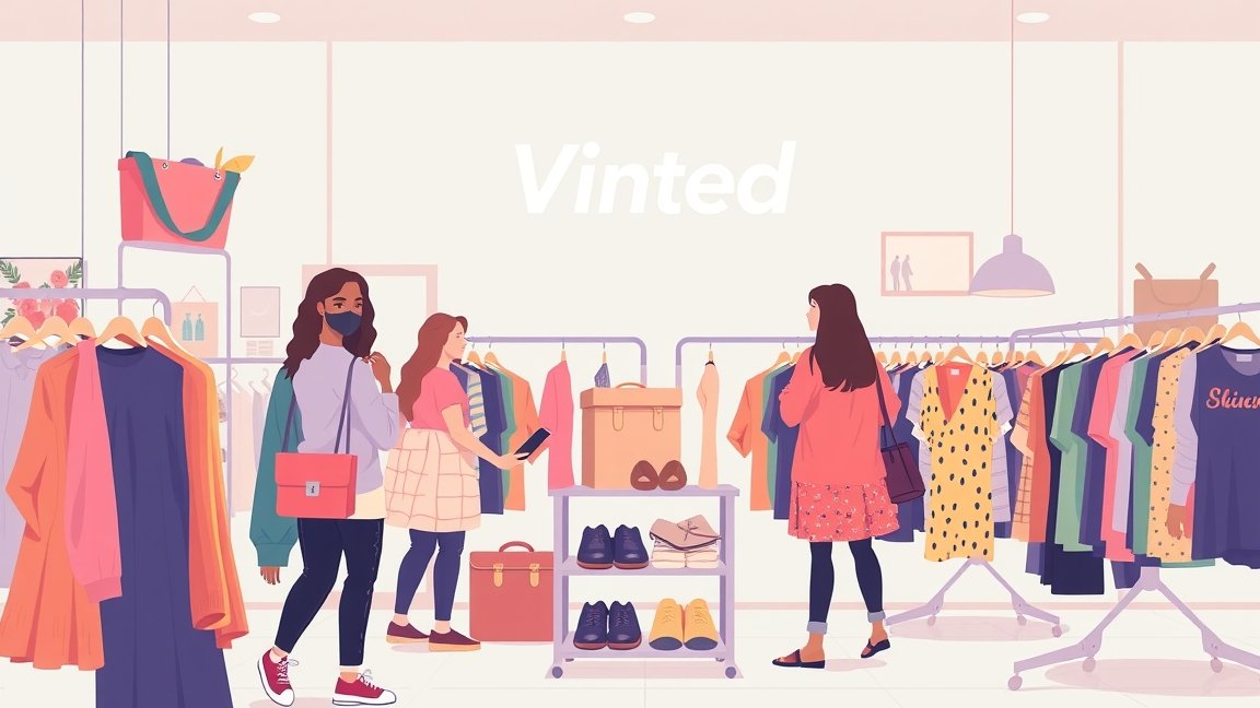 Nők ruhák között a Vinted online piactéren