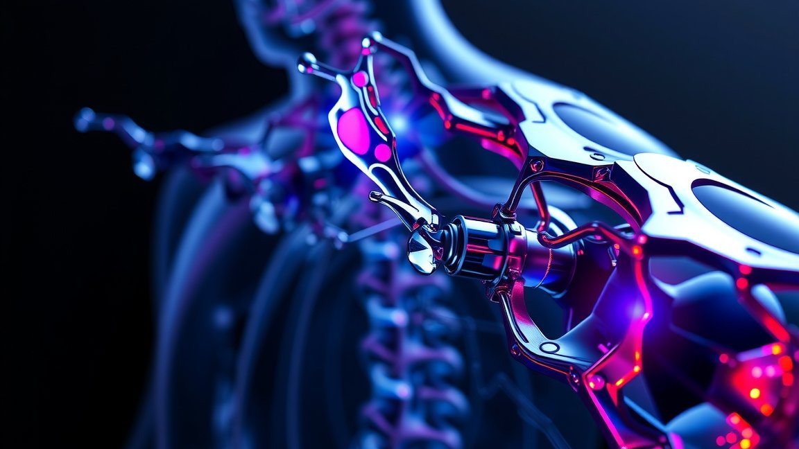 Titán implantátum bemutató orvosi környezetben