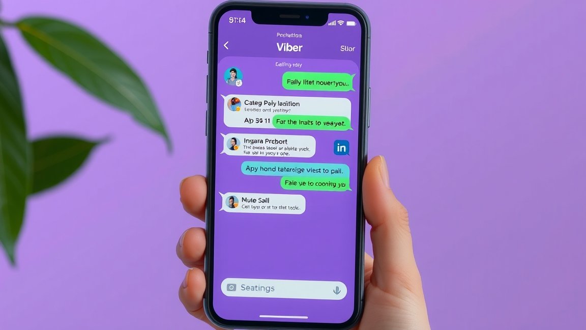 Viber alkalmazás üzenetkezelés képernyője mobiltelefonon