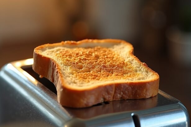 Ropogós pirítós egy elektromos kenyérpirítóban