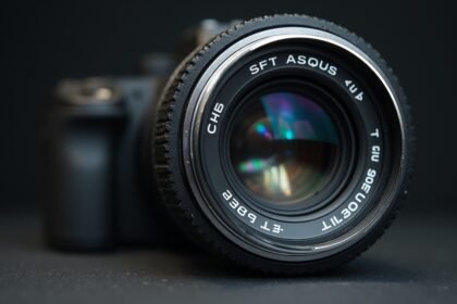 Tilt-shift objektív közelről, fotózáshoz