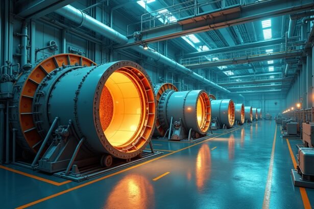 Reaktorok és hűtőrendszerek az atomerőmű belső térben