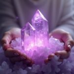 Ametiszt kristályok, amelyek erősítik a spirituális fejlődést és a lelki egyensúlyt.